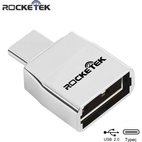 Rocketek high quality USB 2.0 to Type c OTG adapter Alumium Phone type-c accessories Connector for Xiaomi Oneplus LG Nexus 5X 6P