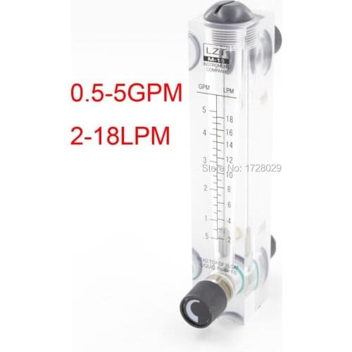 LZT-15T 0.5-5GPM 2-18LMP Adjustablr Water Liquid Flow Meter Flowmeter