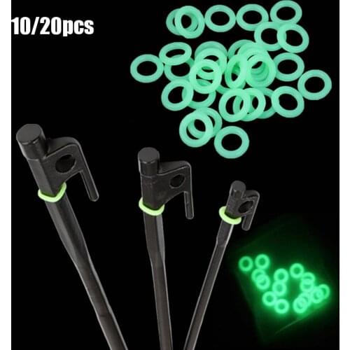 10/20pcs Outdoor Camping Silicone Luminous Tent Ground Nail Ring O-shaped Fishing Rod Ring Multi-functional Night Light