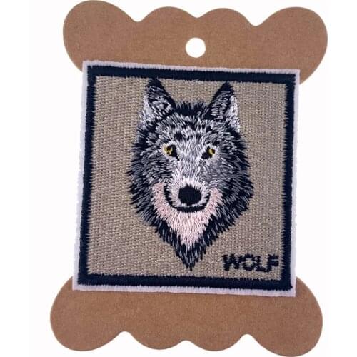 2/10Pcs Animal wolf embroidered patches for clothing applique Iron on patches for clothing sewing sticker apparel Accessories