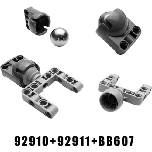 2Sets High-Tech Parts Technical Building Block Accessories EV3 Universal Wheel Compatible for 92910 92911 BB607 EV5 Steel Balls