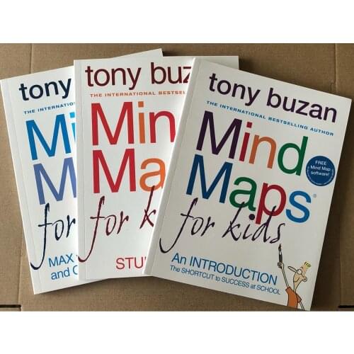 3 books Tony Buzan: Mind Maps for Kids English Story Picture Books for Children Learn English Reading Books