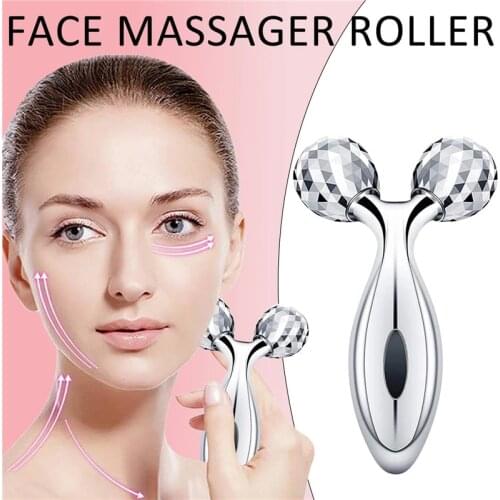 3D Handheld Face Body Shape Muscle Beauty Tools Slimming Machine Y Shape 360 Draaien Massage Roller Ball