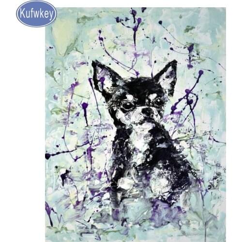 5d diy Diamond painting Chihuahua dog full square Rhinestone,Diamond mosaic,animal pet,wall Picture,Diamond embroidery sale