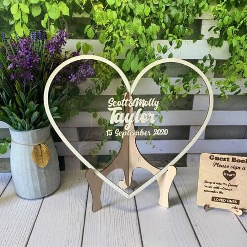 Acrylic heart shaped wedding guest book alternative,Transparent heart guestbook,Clear wedding drop box,Heart drop box