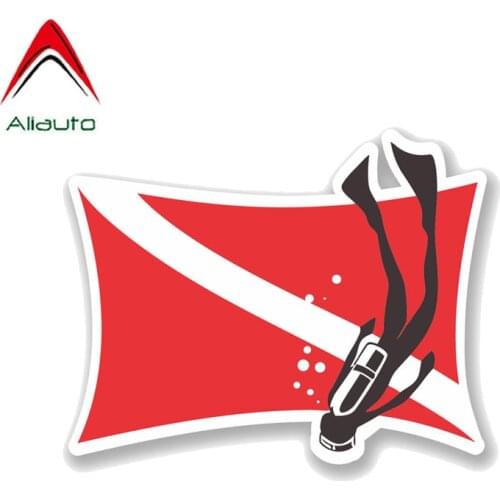 Aliauto Scuba Diving Flag Car Stickers Auto Decoration PVC Decal for Mazda 2 3 5 6 Cx-3 Cx-5 Cx-7 Mx 5 Mx7 Angkesaila,14CM*11CM