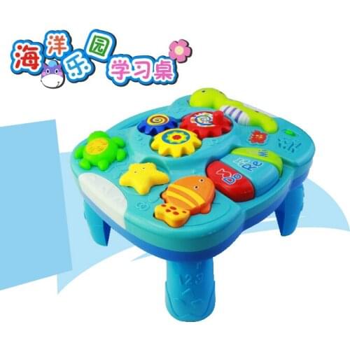 Free shipping musical baby learning table discovering activity baby table educational game toys