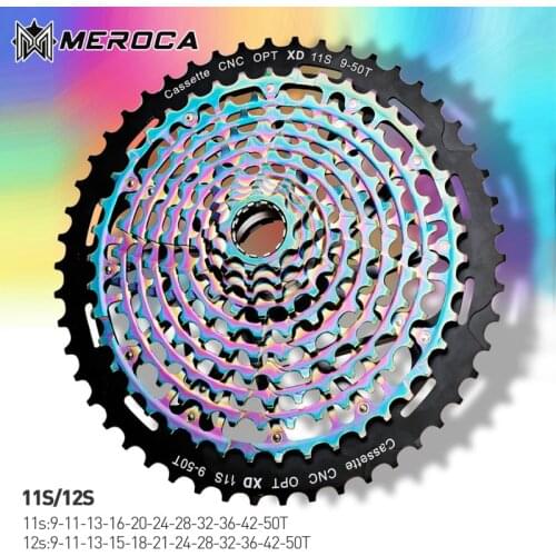 MEROCA Mountain Bike Ultralight Hollow CNC Freewheel 11/12 Speed 9-50T Integrated Cassette Flywheel For XD Free hub body