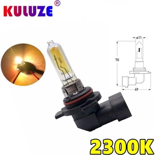KULUZE 2 Pcs HIR2LL 12V55W 9012 Headlamp 2300K PX22D Halogen Lamp Replace Upgrade Super Yellow Rain And Fog Proof Light Car Bulb