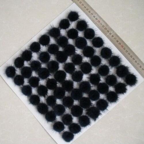 Natural Pompon Balls Pompom Really Mink Fur Plush 35mm Craft For Hair Bows Hairpins Barrettes Earring Flower Accessories GR101