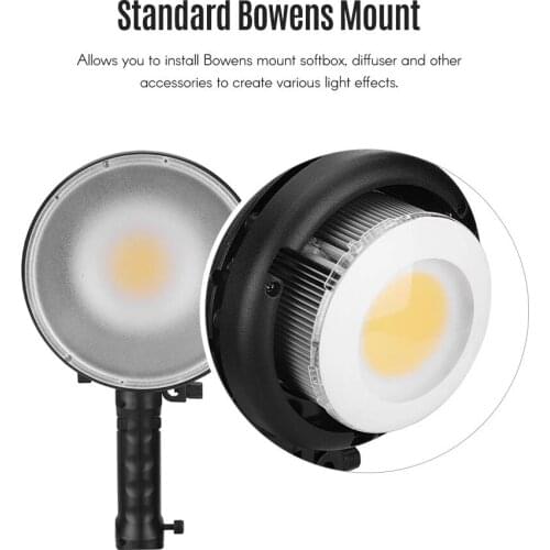 NiceFoto 60W HB-600B Handheld LED Light 5500K Bluetooth APP Remote Dual Power Supply with Recharge Li-ion Battery Carry Bag