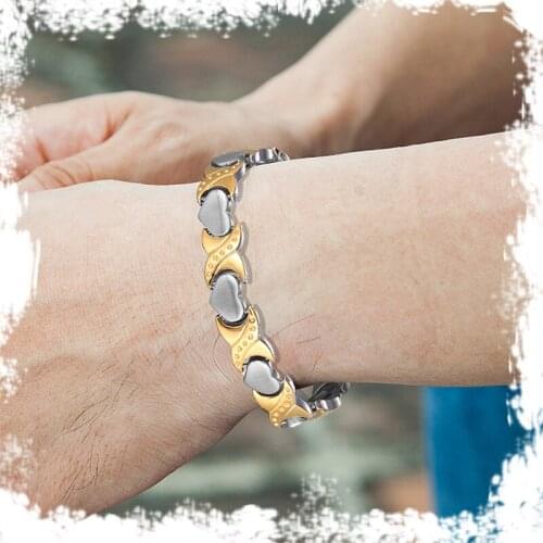 New Trend Bracelet Heart Shaped Design Magnetic Health Bracelet and Bangle Stainless Steel Energy Health Bracelet for Women gift