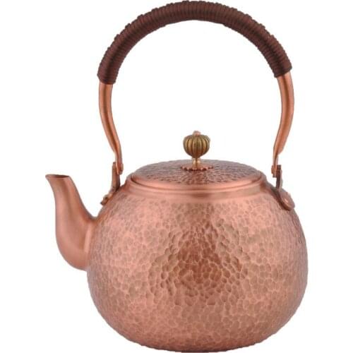 1.2L copper pot kettle coated purple copper teapot red bronze teaware