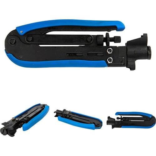 RG59/6 F Type Connector Crimping Pliers Multi-function Coaxial Compression Pliers Wire Stripper Cable Stripping Crimping Tool