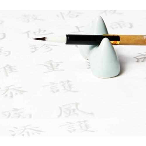 Chinese Calligraphy Pen 2pcs/set Woolen&purple Rabbit Hair Beginner Small Regular Script Chinese Calligraphy Writing Brushes