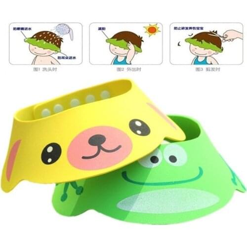 New Kids Bath Visor Hat,Adjustable Baby Shower Cap Protect Shampoo, Hair Wash Shield for Children Infant Waterproof