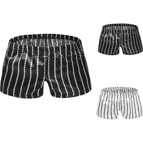 Vertical Stripe Shorts Men Casual Cashion Personality Home Mens Shorts Beach Pajama Pants Casual Men Clothing In Summer#G30