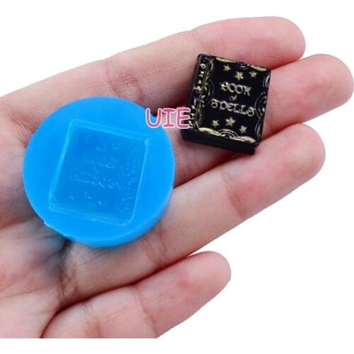 FYL245U 19.8mm x 17.7mm Grimoire Silicone Mold Fondant Cake Decoration Candy Resin Clay Earrings Necklace Craft Soap Candle