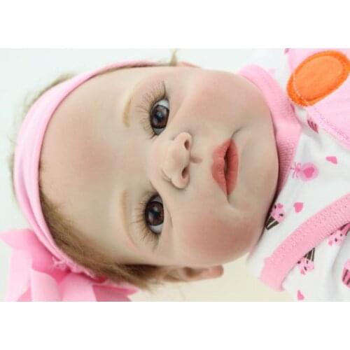 57CM silicone reborn babies dolls real bebe alive bonecas best gift for children play house toys