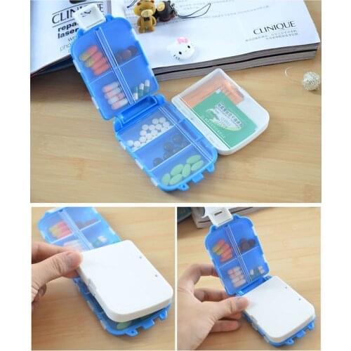 Folding Medicine Vitamin Drug Pills Box Makeup Storage Case Container Box Supplies EK-New