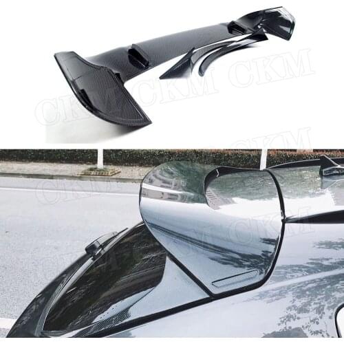 Carbon Fiber Rear Roof Spoiler Side Knife Wings Fit For Maserati Levante 2016 2017 2018 2019 MS Style Trim Aprons Winglet