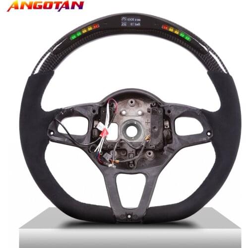 Itlay Alcantara LED Carbon Fiber Steering Wheel Sprort Car volante esportivo Fit For McLaren