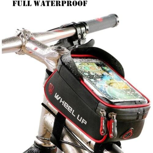Bicycle Front Bag Sun visor Full Waterproof Hard Case Phone Navigation Phone 6Inch Touch Screen Bike Cycling Travel Tube Saddle