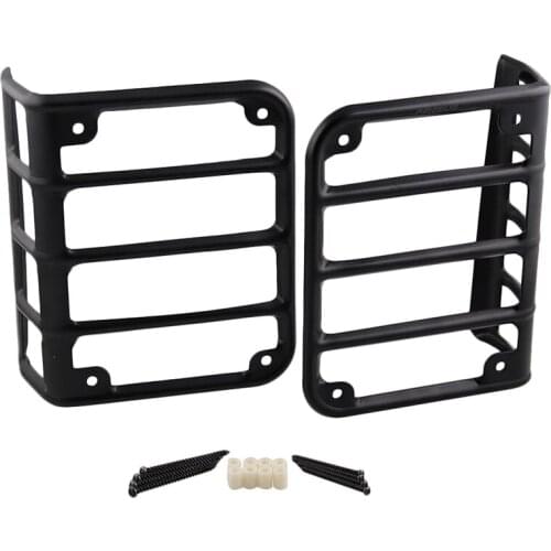 Rear Tail Light Guards Protector Covers Fit For Jeep Wrangler Jk Matte 07-17(Pair)