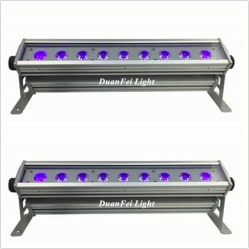 20pieces/lot 9x18w rgbwa uv 6in1 wall washer led light waterproof dmx led bar wash dj led bar stage