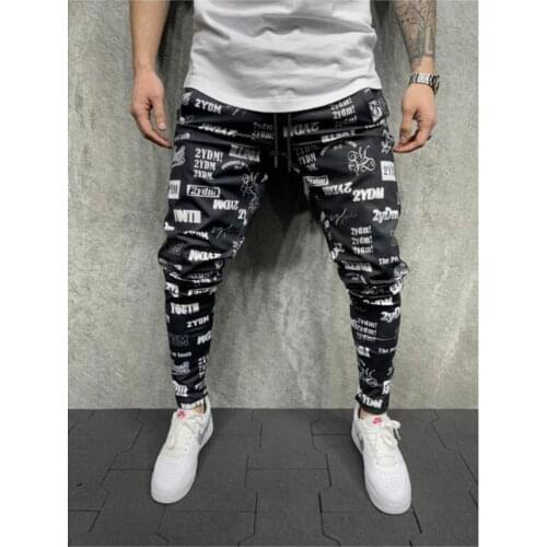 2021 Latest European And American Popular 3D Printing Men Fashion Personality Trend Street Hip-Hop Little Feet Sports Long-Pants