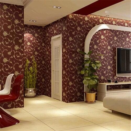Beibehang Bedroom warm 3d living room background wall works wallpaper European solid color wallpaper 3d flooring
