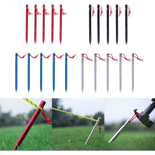 5Pcs Ultralight 23cm Aluminud Nm Alloy Tent Pegs Grounail Stakes Camping Tents Accessories