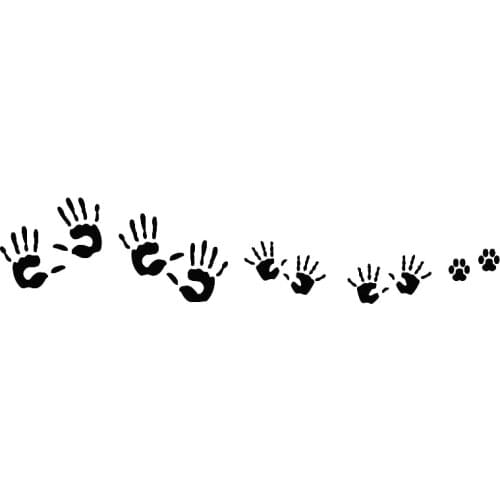 6x30cm High Five Happy Family Vinyl Car Body Stickers Window Door Decal Funny Top Quality Waterproof T199