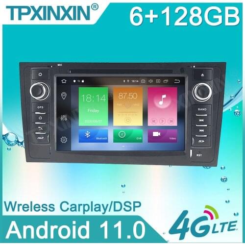 Android 11 6+128G Car Player 2 Din Head Unit For AUDI A6 1997-2004 Car GPS Navi Tape Recorder DSP Radio Multimedia