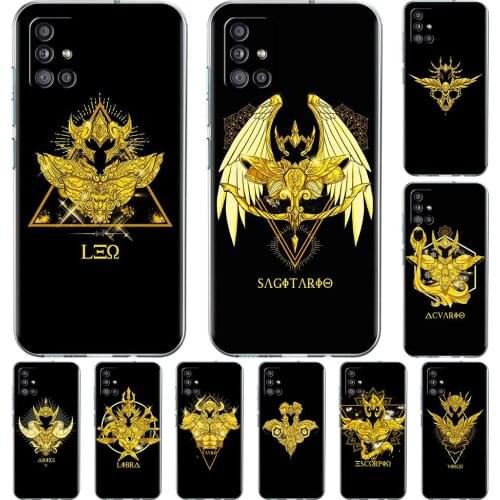 Anime Saint Seiya Logo Case For Samsung Galaxy A51 A21s A52 A71 A12 A31 A41 A32 A02s M31 A11 A72 M51 M30s Phone Cover Fundas Cas