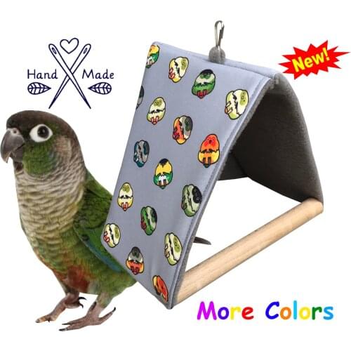 Conure, Sun Conure, Caique, Bird Snuggle Swing, Sleepy Hut, Bird Tent, Bird Swing, Plush Hut Hammock Cave Cage Cozy Hut