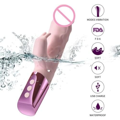 DINGYE Large Dildo Rabbit Vibrator G Spot 10 Speed Vibration Adult Sex Toy Sex Product for Women