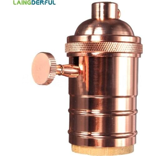 E27 lamp holder Solid Vintage Edison Bulb Lamp Holder Industrial Bulb Pendants 2 Way Knob