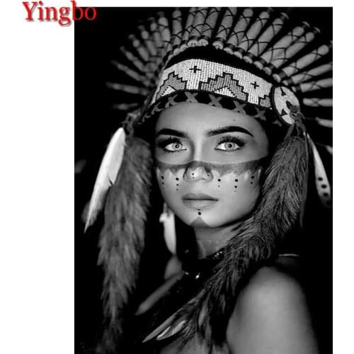 Indians Woman 5d diy Diamond Painting Diamond Embroidery full drill Square Diamond Painting Cross Stitch Kits Diamond Mosaic
