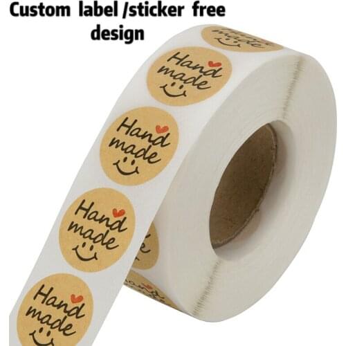 Customized Custom Label handmade Stickers with love seal Labels cute sticker for Cake Packaging labels sticker stationery