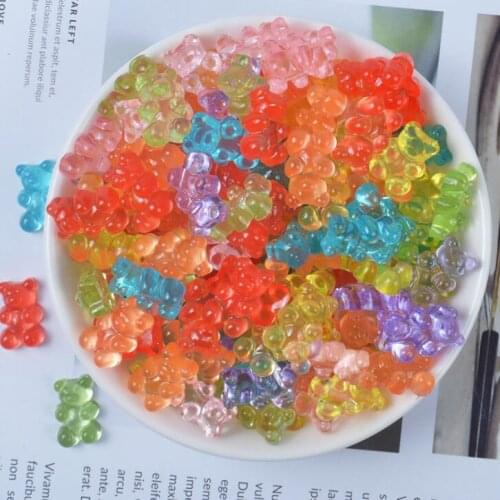 20pcs/lot Bear Flat Back Resin Cabochon Kawaii Resin Craft Decoration DIY Scrapbooking Embellishment Jewelry Making