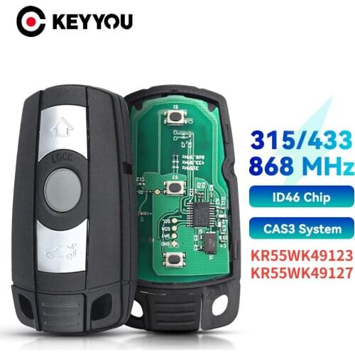 KEYYOU Remote Car Key 315Mhz /433/ 868MHz ID46 PCF7953 Chip for BMW 1/3/5/7 Series CAS3 X5 X6 Z4 Car Keyless Transmitter Chip