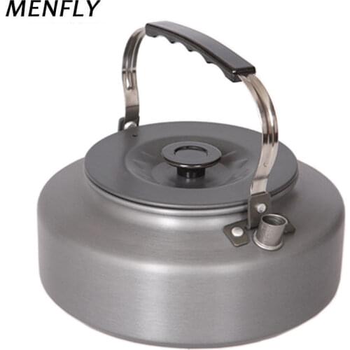 MENFLY 1.6L Camping Kettle Aluminum Outdoor Coffee Pot Picnic Maker Household Teapot Excursion Large Capacity Kettle Tableware