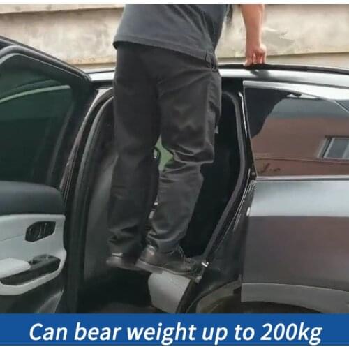 Multifunction Foldable Car Roof Rack Step Aluminum Alloy Universal Car SUV Door Pedal Hook Pedal Folding Pedal Safety Hammer