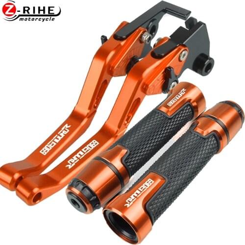 Motorcycle Accessories Adjustable Brake Clutch Levers And Handle Grips Parts For 690EnduRoR 2014-2017 690 Enduro R 2015 2016 17