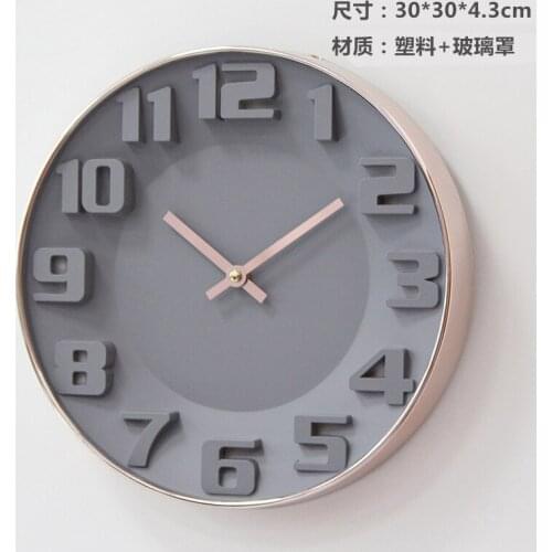 Rose Gold 3D Wall Clock Kitchen Clocks Large Living Room Silent Bedroom Mechanism Watch Home Decor Relogio De Parede Gift SC576