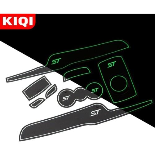 Anti-slip Non-slip Rubber Decorator Cup Sticker Gate Slot Pad Door Groove Mat for Ford Fiesta 2008-2016 Car Styling 8pcs