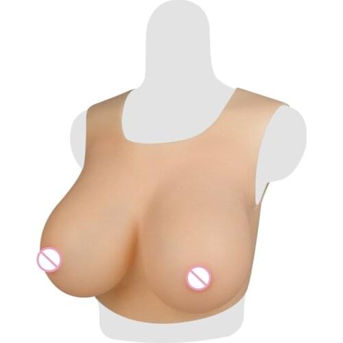 Realistic Silicone Fake Breasts Soft Round Neck Breast Shape Breasts Suitable for Drag Queens Shemale Draggers