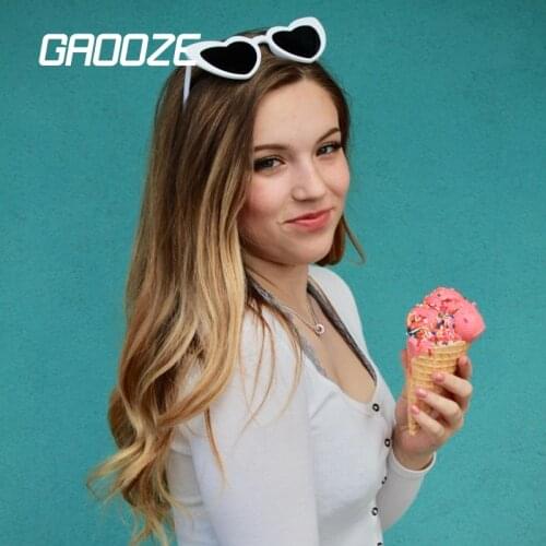 GAOOZE Love Heart Sunglasses for Women 2021 Oversize Big Frame Designer Sun Glasses Retro Cat Eye Vintage Zonnebril Dames YJ009