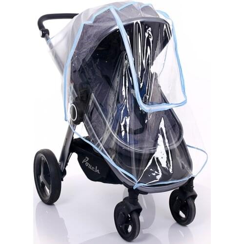 Universal Waterproof Raincoat For Stroller Cover Transparent Wind Dust Shield Zipper Rain Cover For Baby Stroller Accessories